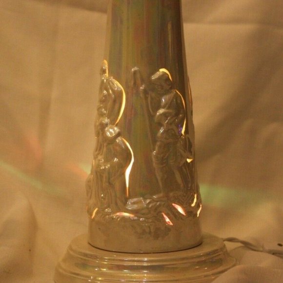 Rare 1982 Vintage Atlantic Mold Ceramic Christmas Lighted NATIVITY SCENE - Picture 2 of 7